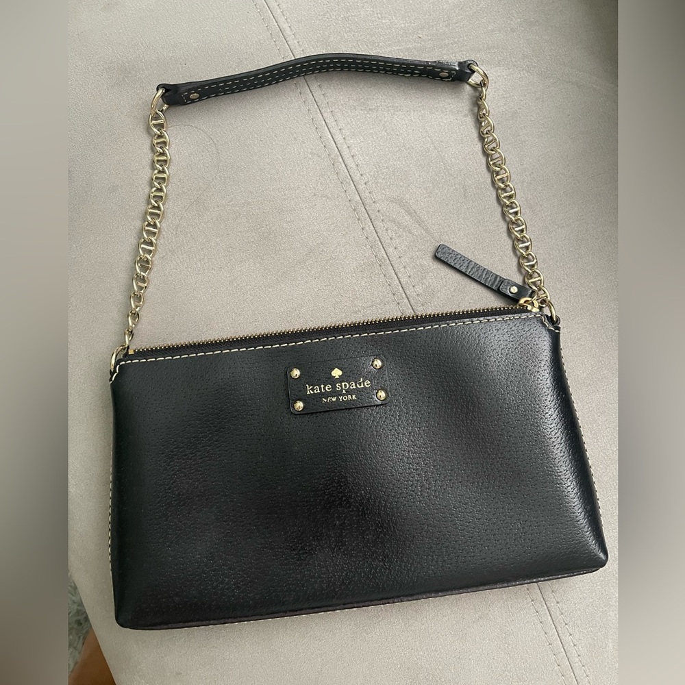 Kate spade ♠️ black baguette bag